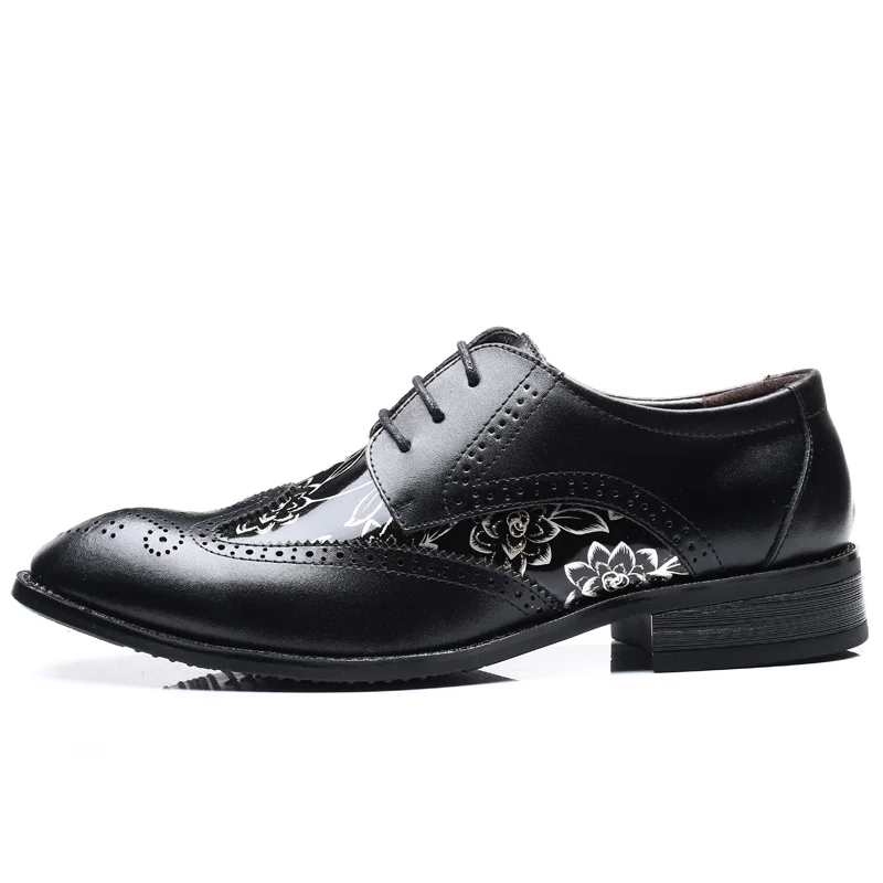Flats shoes pointed Push 47 Business Lace-Up Color Oxfords 2019 Men Shoes size Bullock Men's casual | Обувь