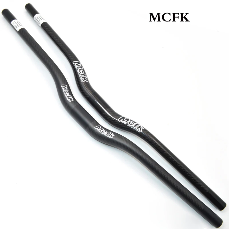 

УГЛЕРОДНЫЙ руль MCFK MTB, Горный или складной руль для горного велосипеда, поднятый руль 31,8 мм, 720 мм, детали для велоспорта, руль с ласточкой