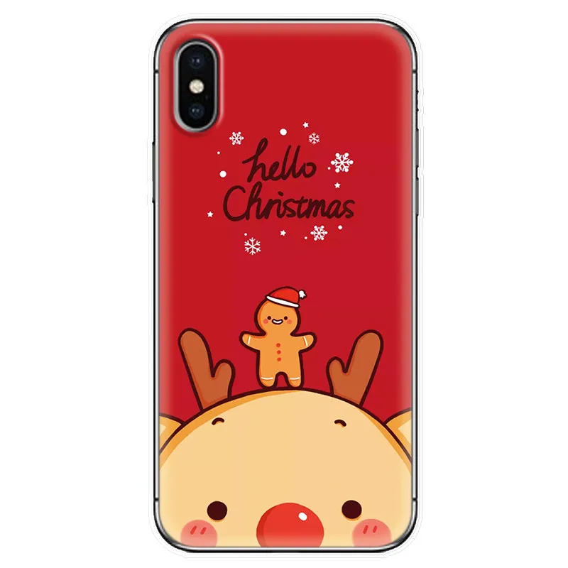 Мягкий чехол для телефона Рождественская серия iphone 6 plus 7 8 Plus X XR XS Max Силиконовый
