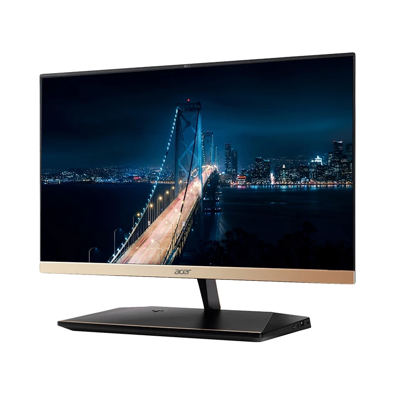 Моноблок Acer Aspire S24-880 23.8"/i7 8550u/8Gb/1Tb/UHDG 620/CR/WF/BT/135W/Win10/золотистый (DQ.BA8ER.001) |