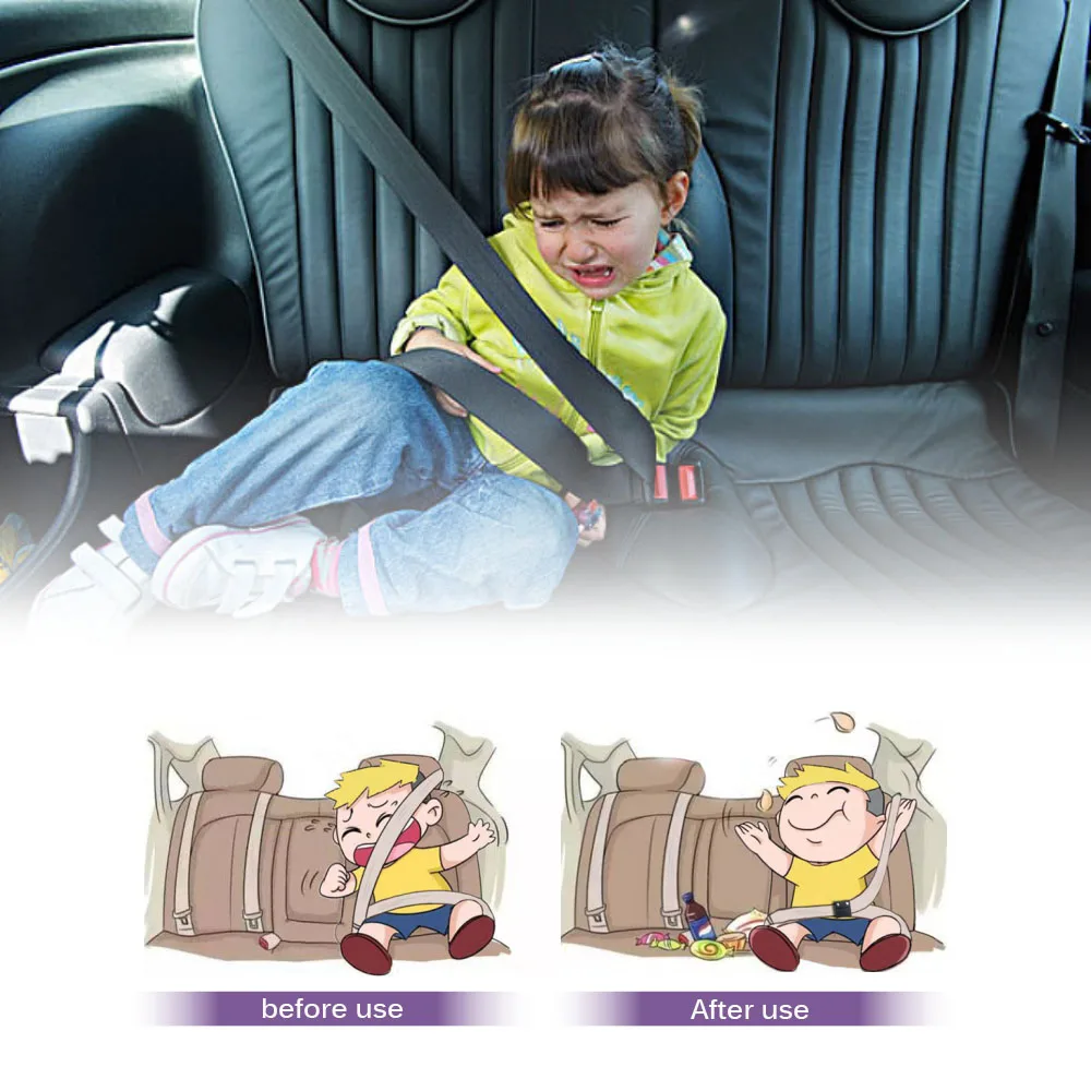2Pcs Car Seatbelt Adjuster Comfort Auto Shoulder Neck Strap Positioner Locking Clip Protector Universal Seat Belt Safety | Автомобили и