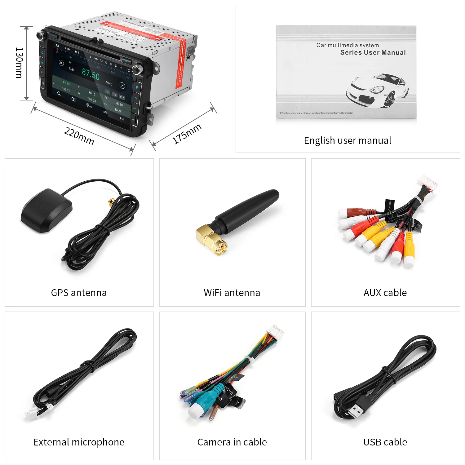 ZEEPIN WG8015 8 дюймов 2 Din Автомобильный мультимедийный плеер Android 0 Восьмиядерный dvd GPS
