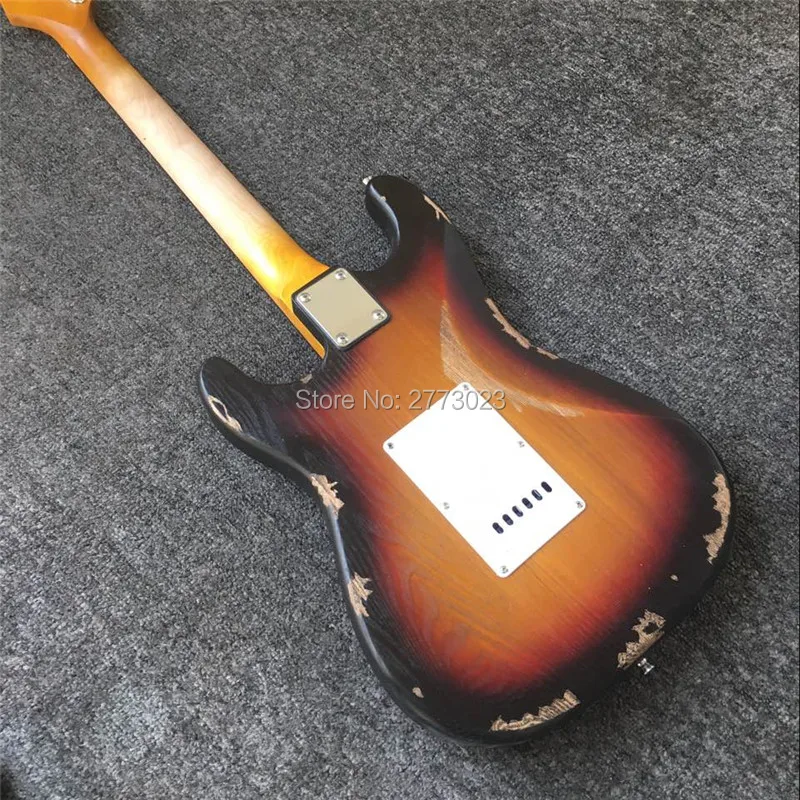 In Stock Antique relic electric guitar ST do old wholesale and retail free shipping Real photos 3TS | Спорт и развлечения