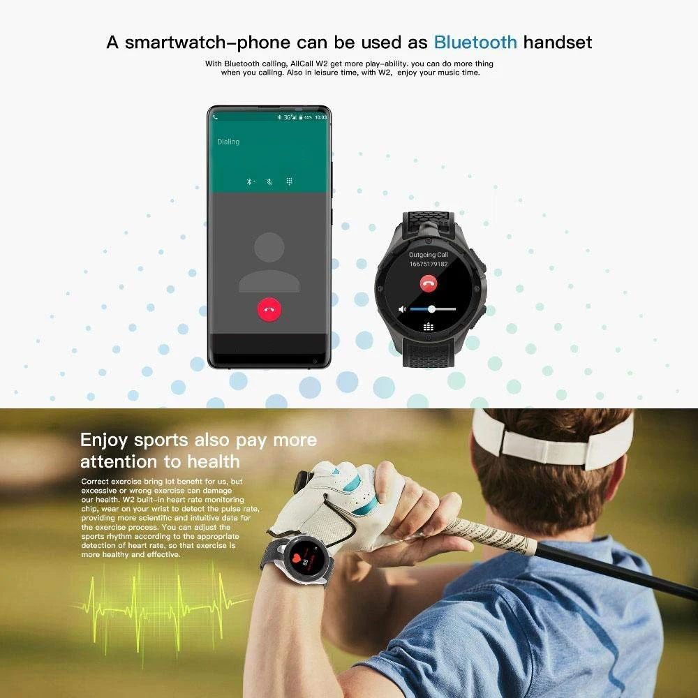 FULL-W2 Смарт-часы IP68 водонепроницаемый 3g Smartwatch телефон 2 Гб ОЗУ 16 ПЗУ 2.0мп камера gps