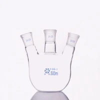 three necked flask oblique shapewith three necks standard grinding mouth 500mljoint 2429three necked flat bottom flask