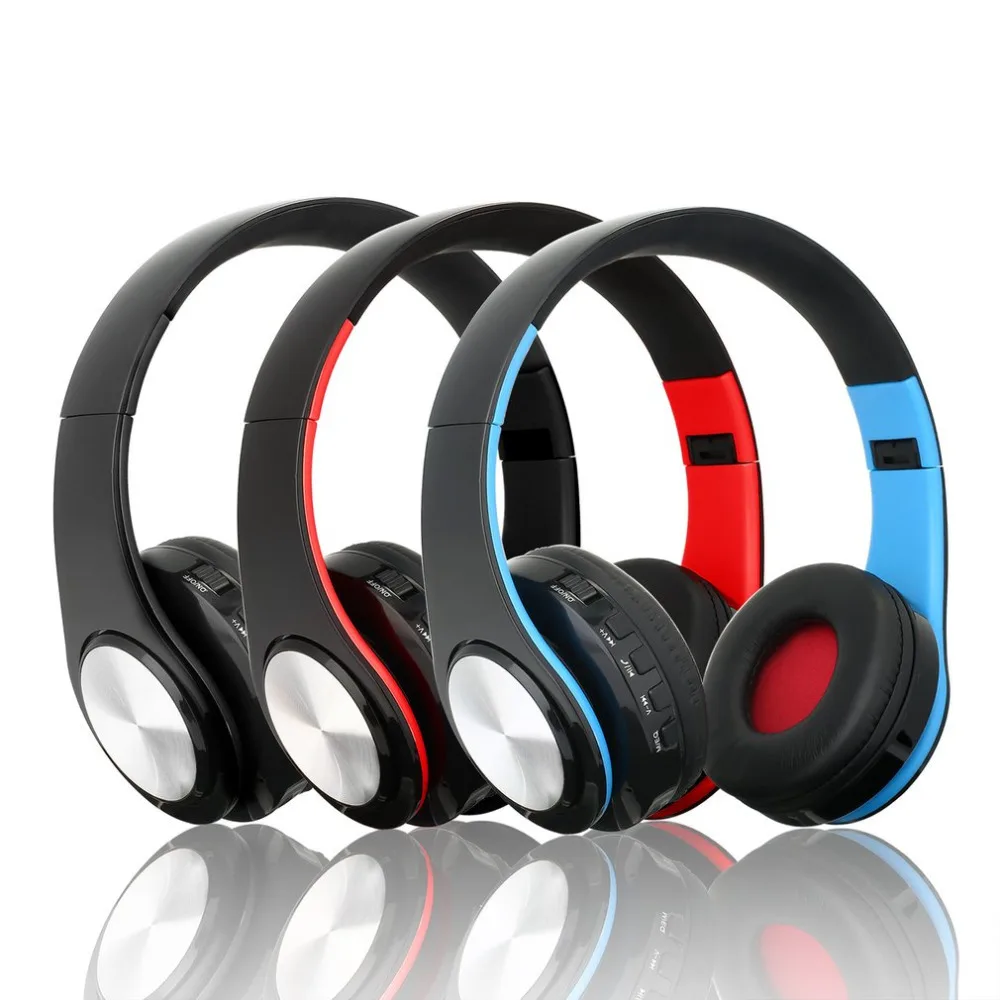Лучшие Bluetooth наушники Складная Беспроводная гарнитура стерео с микрофоном Спорт