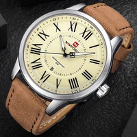 naviforce fashion classic mens watch luxury brand male wristwatch leather band quartz clock waterproof watches relogio masculino