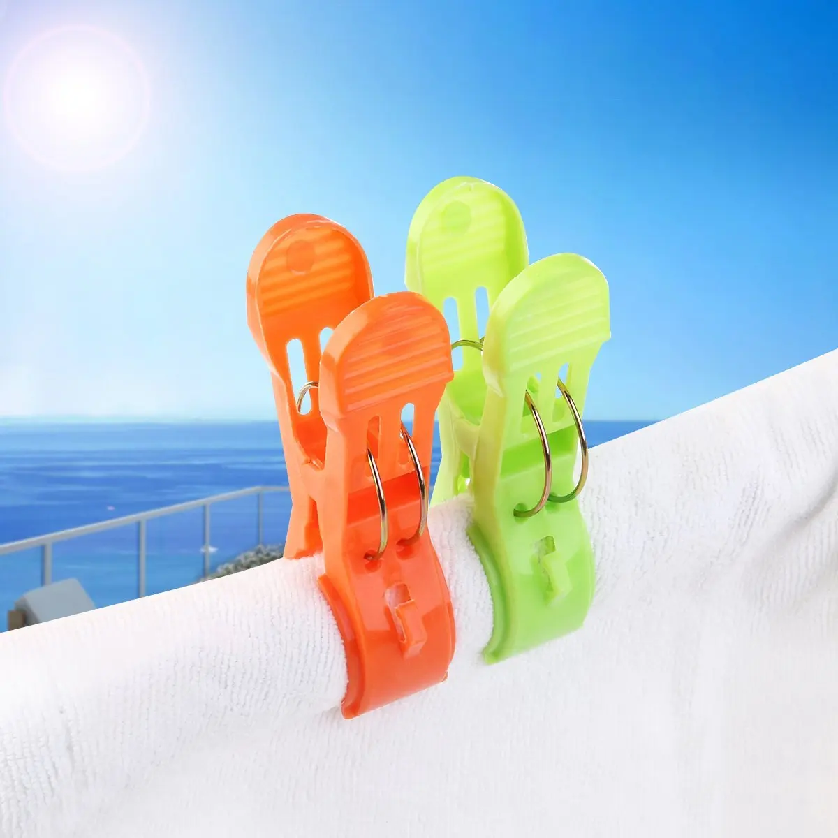 12 Pcs Towel Clips Plastic Jumbo Size Pool Holder Keep Towels Clothes Quilt Blanket from Blowing Away or Sliding Down | Дом и сад