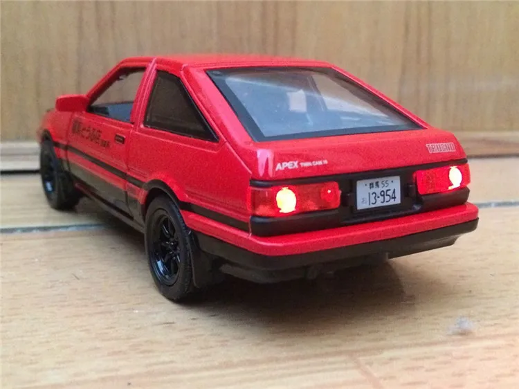 Специальный литой металлический Ретро-автомобиль AE86 из фильма с аналогичным