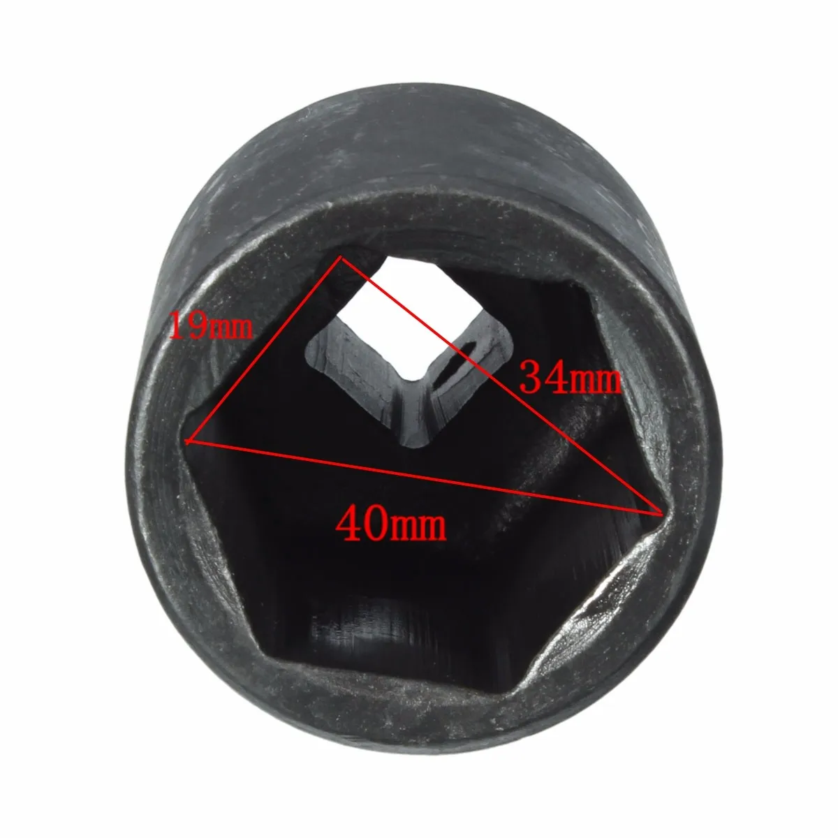 34mm Black Hex 6 Point 1/2inch Drive Deep Spindle Axle Nut Socket Chrome Steel Impact |