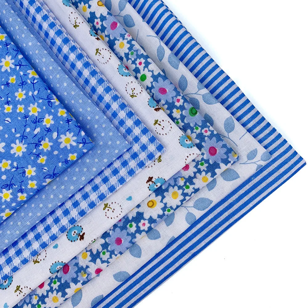 50x50 см 7 шт./лот печать свежий цветочный саржевый хлопок ткань сделай сам Детская