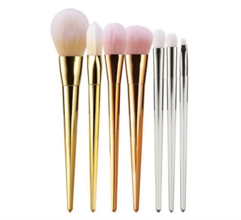 Новинка 7 шт. набор косметических кистей для макияжа пудра основа век кисть губ