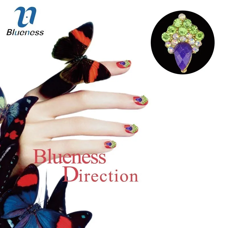 Blueness 10 шт/партия 3D сплав ногтей художественные талисманы украшения блестки