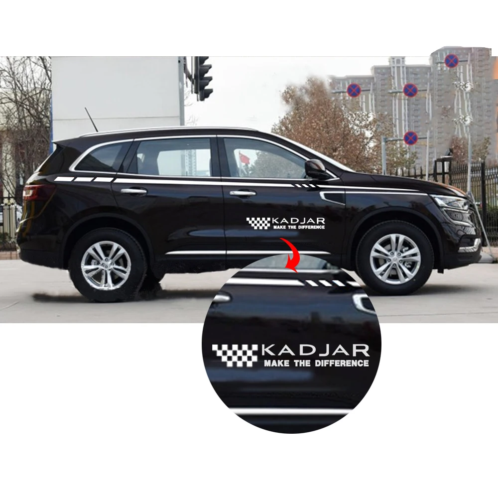 

For Renault Kadjar DIY Car Side Body Decal Stickers for Hatchback Sedan SUV Car Decals Name Decoration Sticker Car Styling 280cm