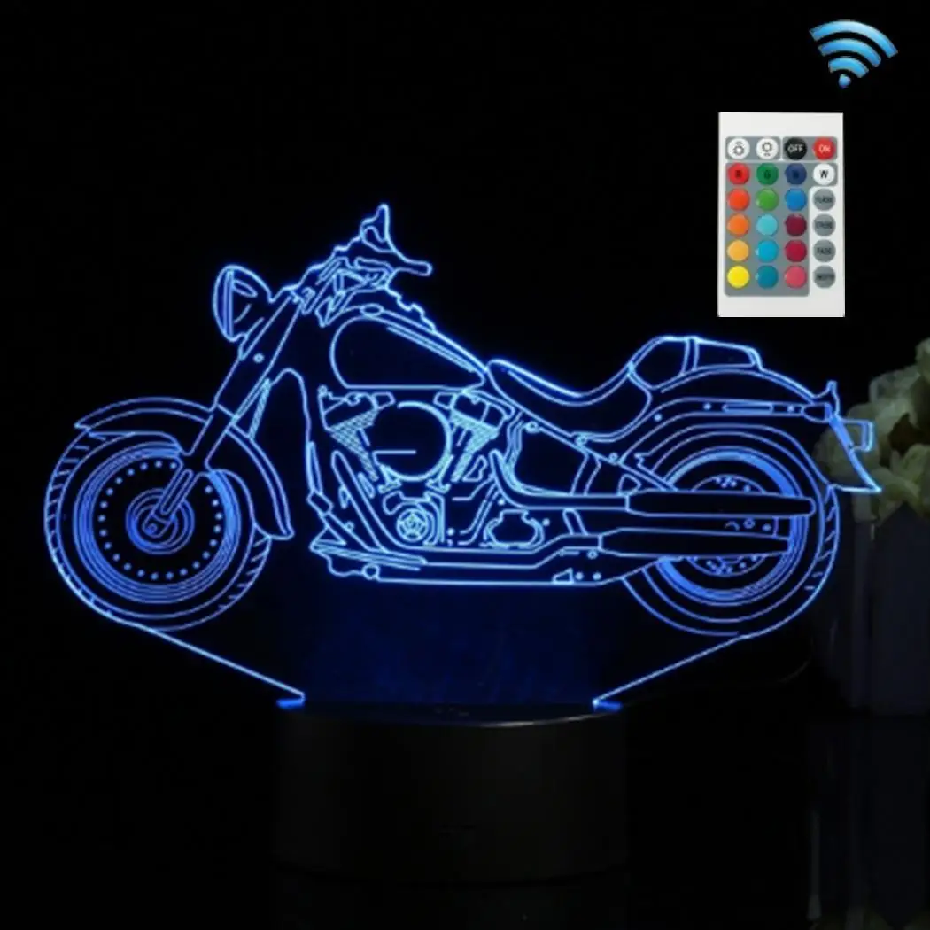 3D мотоцикл Multi Цвет Изменение Дистанционное управление и светодио дный сенсорный