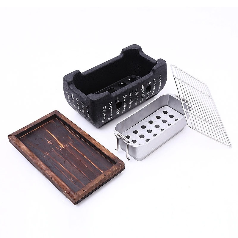 2-4 People Japanese Barbecue Grill Portable Stove Food Charcoal With Non-Stick Baking Tray | Спорт и развлечения