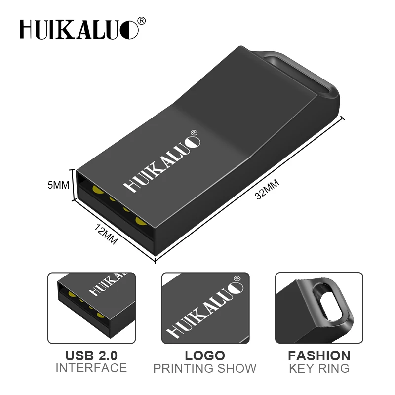 USB флеш накопитель Huikaluo из металлической стали memoria usb флешка 64 Гб com frete бесплатно