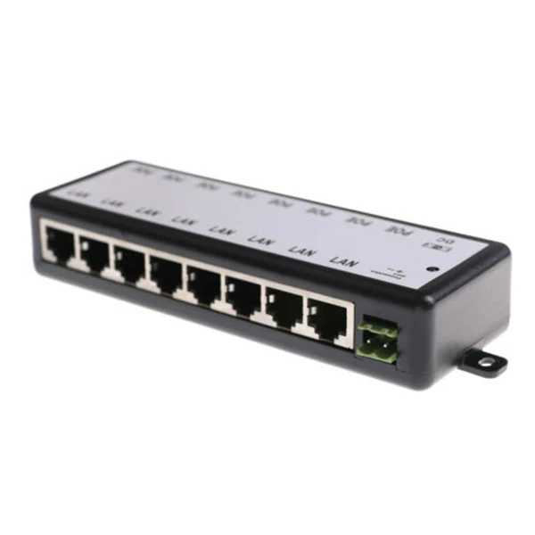 8 портов PoE сплиттер инжектор для CCTV сетей камера питания через Ethernet GDeals |