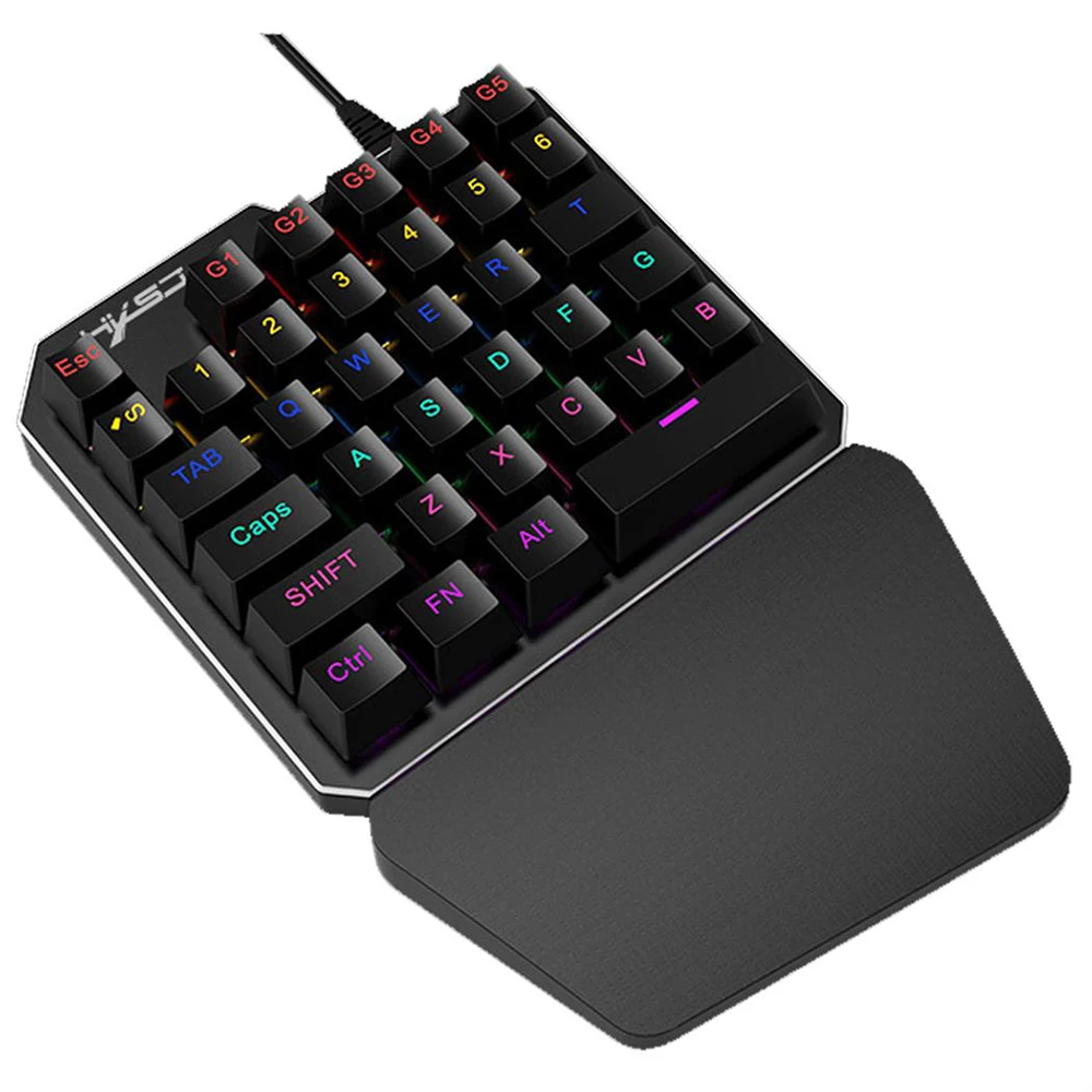 HXSJ J100 + A869 Набор клавиатуры и мыши 35 клавиш Mini USB Проводная 3200 точек/дюйм 7 кнопок