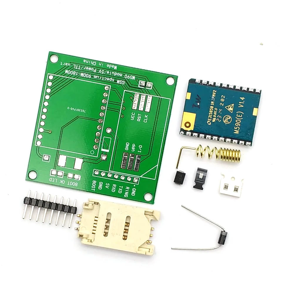 1 комплект M590E GSM GPRS модуль 900m 1800m SMS сообщения Diy наборы M590 стандартный набор обучения ЦП MCU тест 5 в 50 мм *