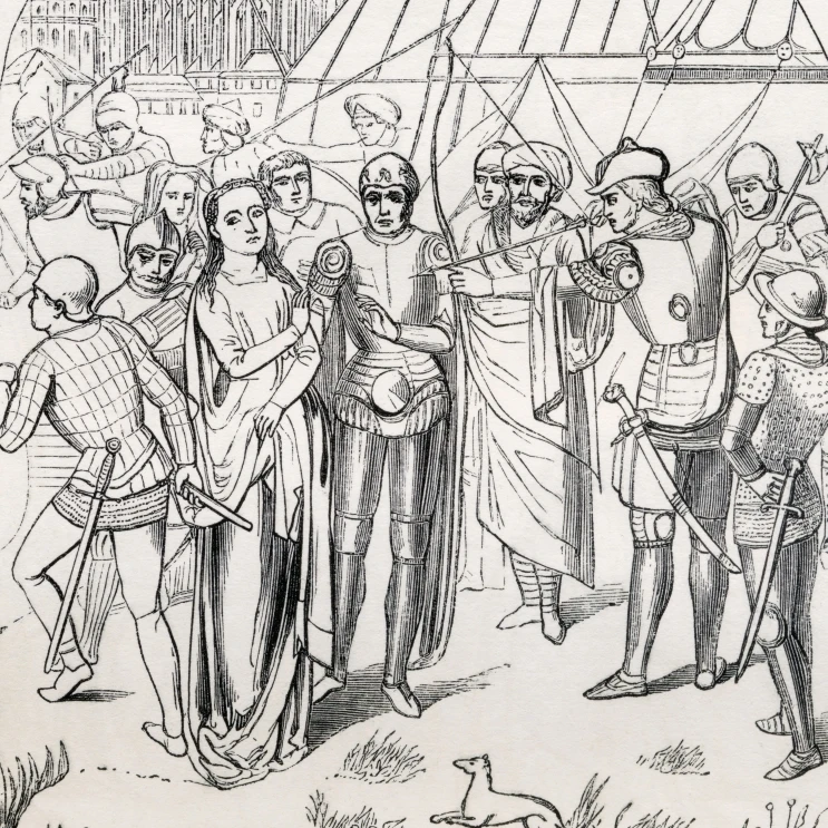 Мученичество святого Урсулы после картины Ханса мемлинга. От