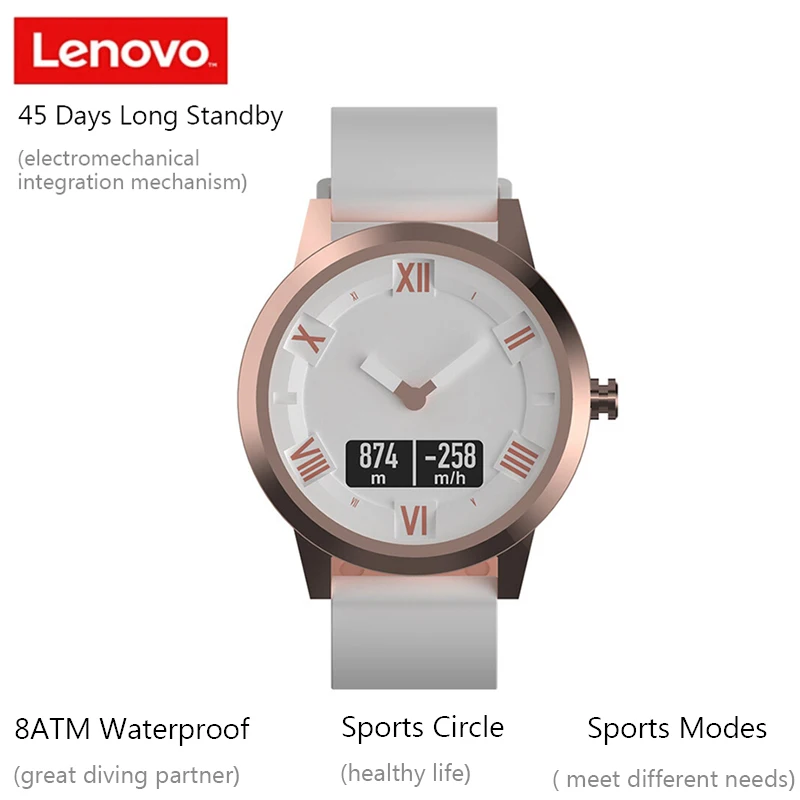 Lenovo X Plus спортивные Смарт часы версии 8ATM водонепроницаемые 45 дней в режиме