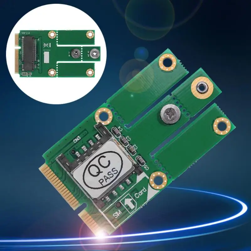M.2 NGFF B Ключ к Mini PCI E конвертерная плата адаптера со слотом для SIM карты Поддержка 3g