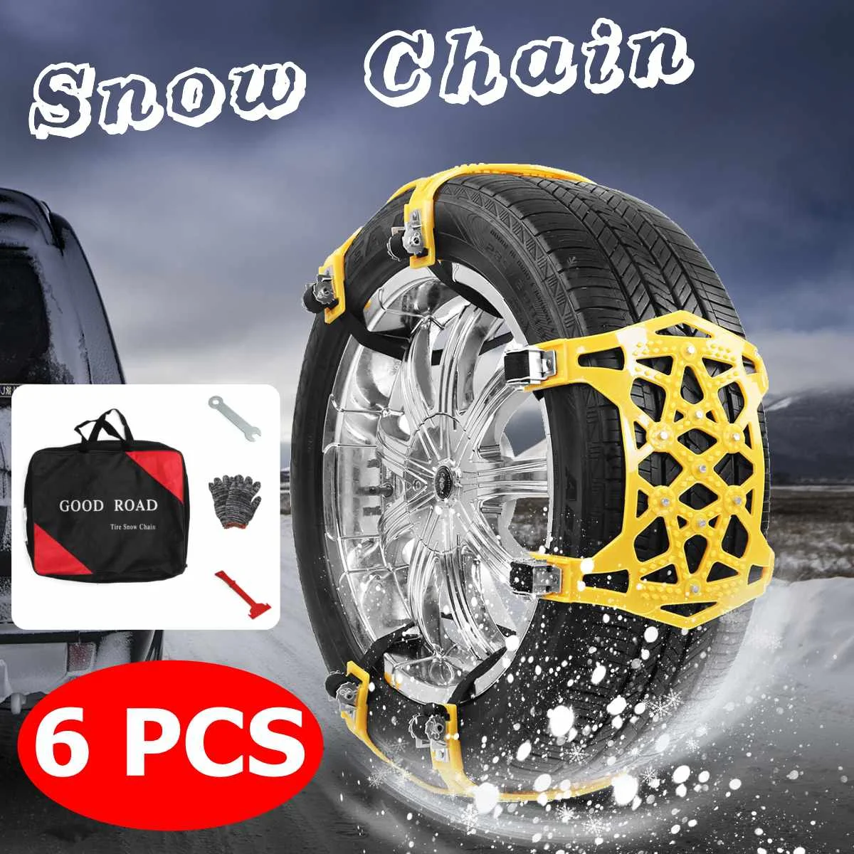 

Thicker TPU Snow Chains Universal Car Suit Tyre General Automobile Tire For SUV Off-road Safety Chains Snow Mud Ground Anti Slip