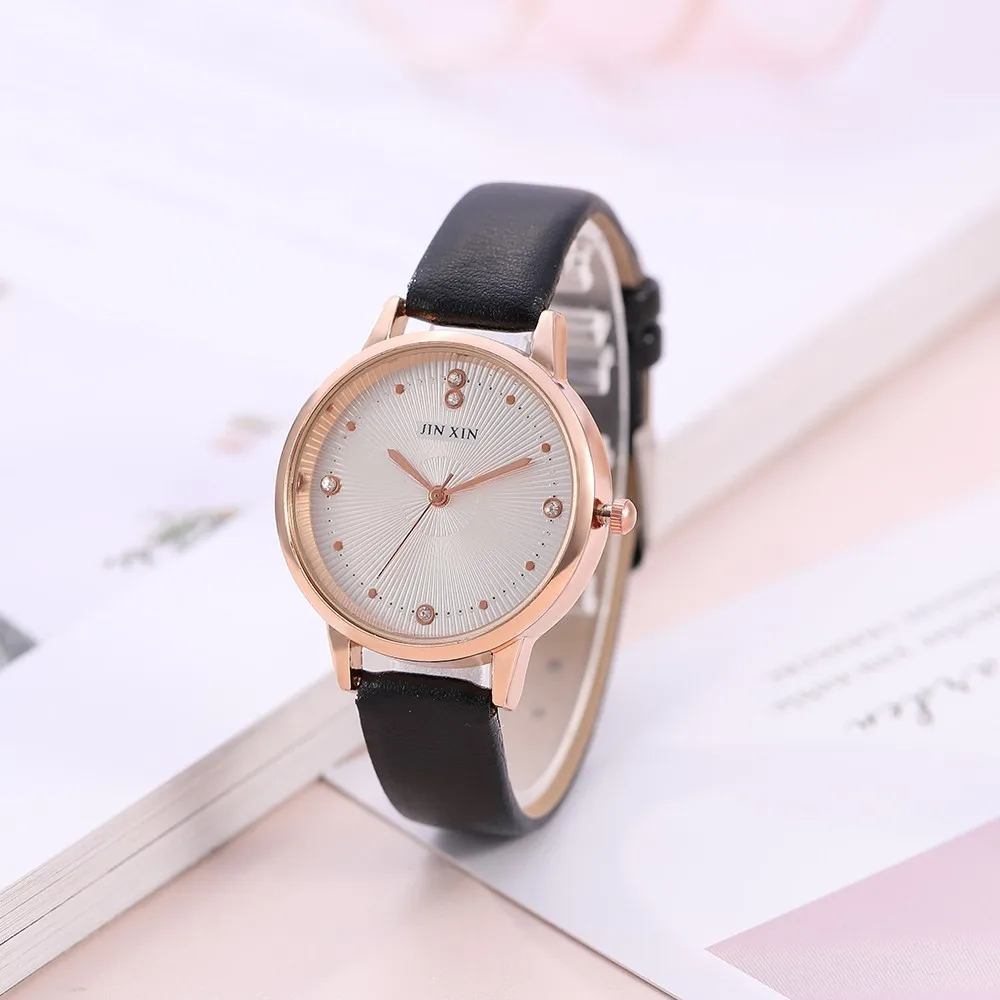 Rwlogio Feminino роскошные женские кварцевые часы кожаные Наручные модные крутые