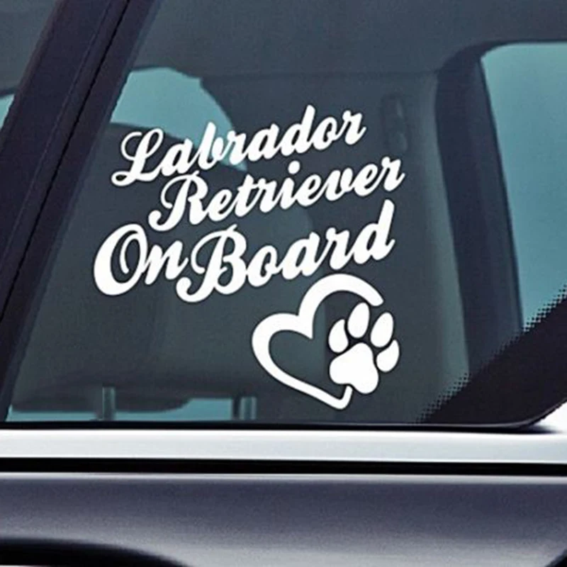 Labrador Retriever on Board Puppy Paws Dog Vinyl High Quality Car Sticker Motorcycle SUVs Bumper Window | Автомобили и мотоциклы