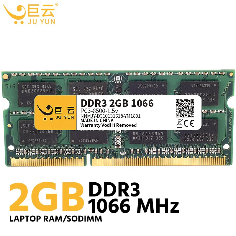 Ju Yun DDR3 2GB 1066 MHz RAM память ноутбука 1600 1333 ноутбук компьютер совместимый 4GB 8GB