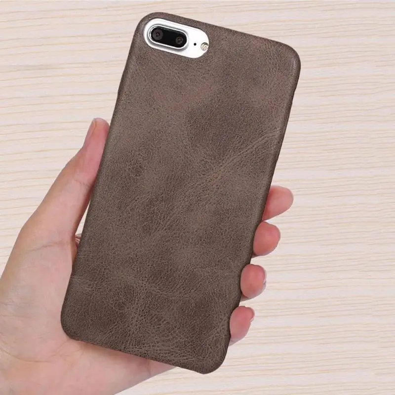 Однотонный деловой Ультратонкая искусственная кожа Чехол для телефона защитный