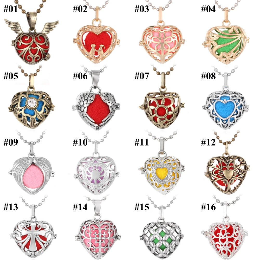 2019 Новое ароматерапевтическое ожерелье винтажное Открытое сердце любовь