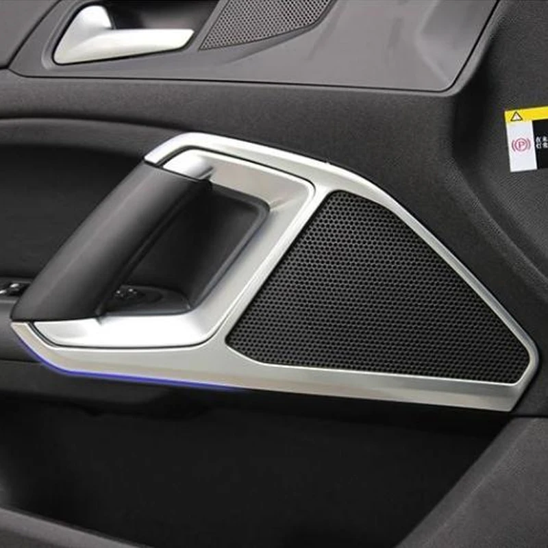 

My Good Car 4Pcs/Set ABS Carbon Fiber car door speaker audio acoustic horn frame accessories For Peugeot 408 2014-2015