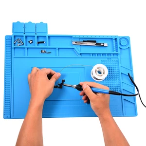 AFBC S-160 45x30 см Теплоизоляционный силиконовый коврик Настольный коврик поддерживающая платформа для BGA паяльная ремонтная станция с магнитной S