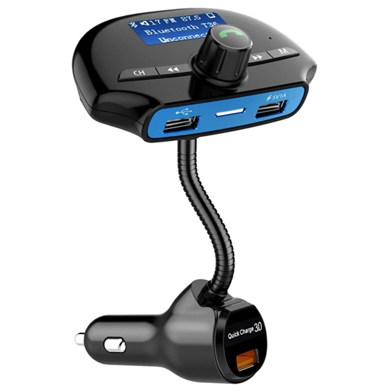 Bluetooth FM Transmitter Car Wireless Radio Adapter Kit Support MP3 Player SD Card Quick Charge 3.0 Dual USB Charger | Автомобили и