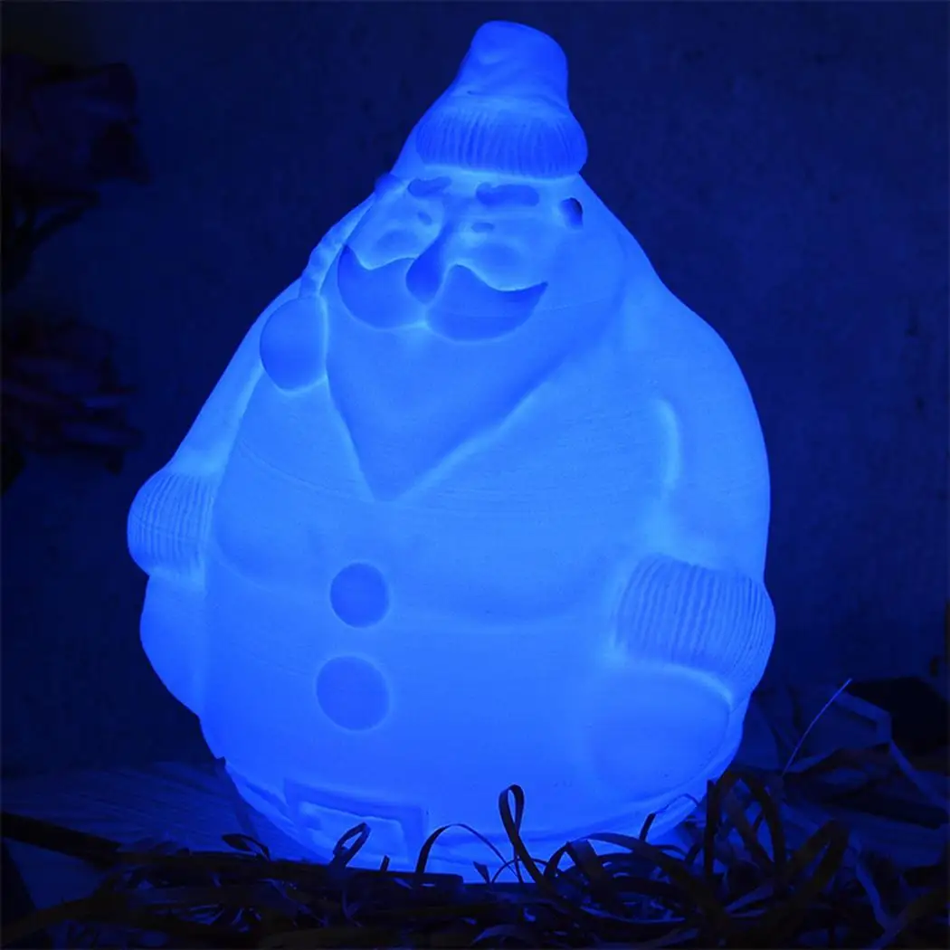3D Print LED Lights Creative Santa Claus Shape Night Bedroom Desk Dormitory Blow Contral Table Lamp 1000 hours | Лампы и освещение