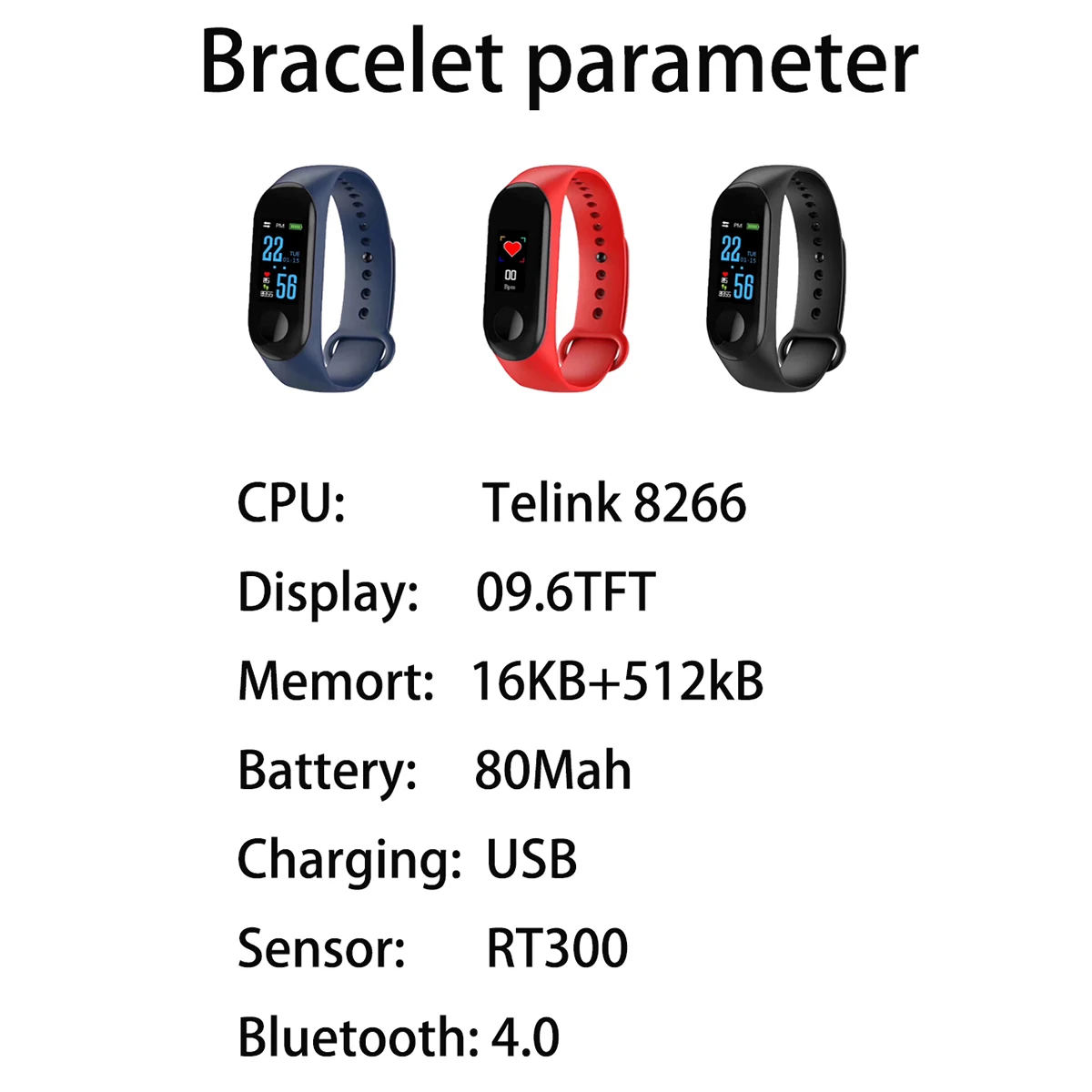 Новый IP68 M3 смарт браслет OLED Сенсорный экран BT 4 2 Фитнес трекер устройство для