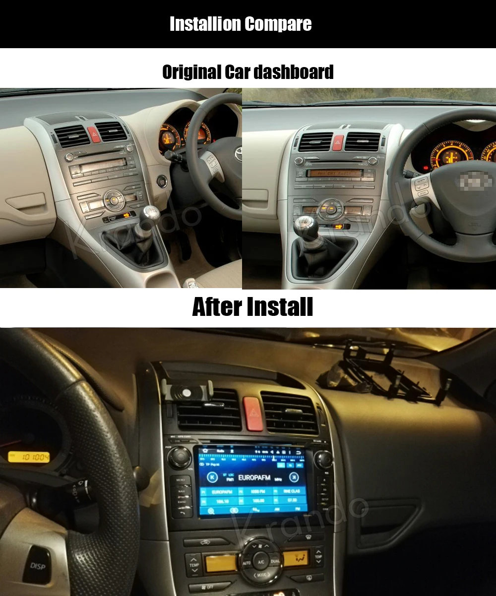Krando 7 &quotAndroid 8 0 Автомобильная навигационная и мультимедийная система для toyota auris