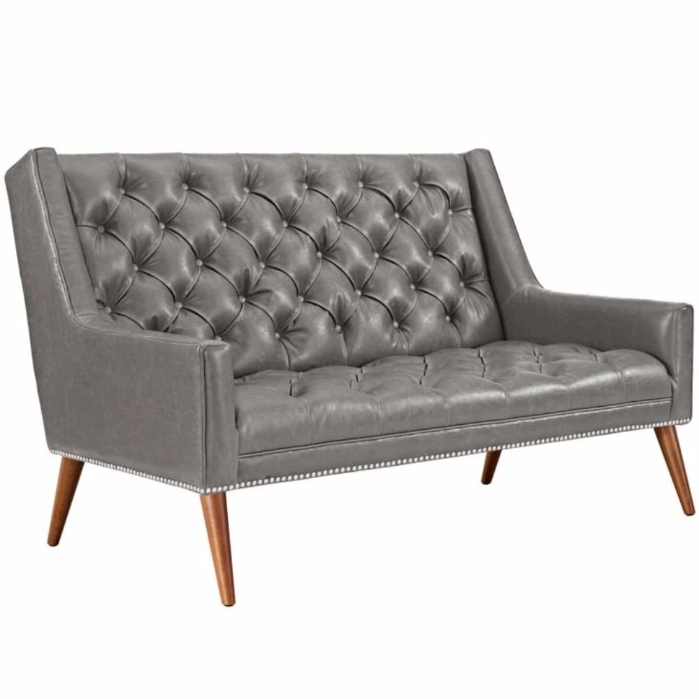 Peruse мягкий винил Loveseat серый|Диваны для гостиной| |