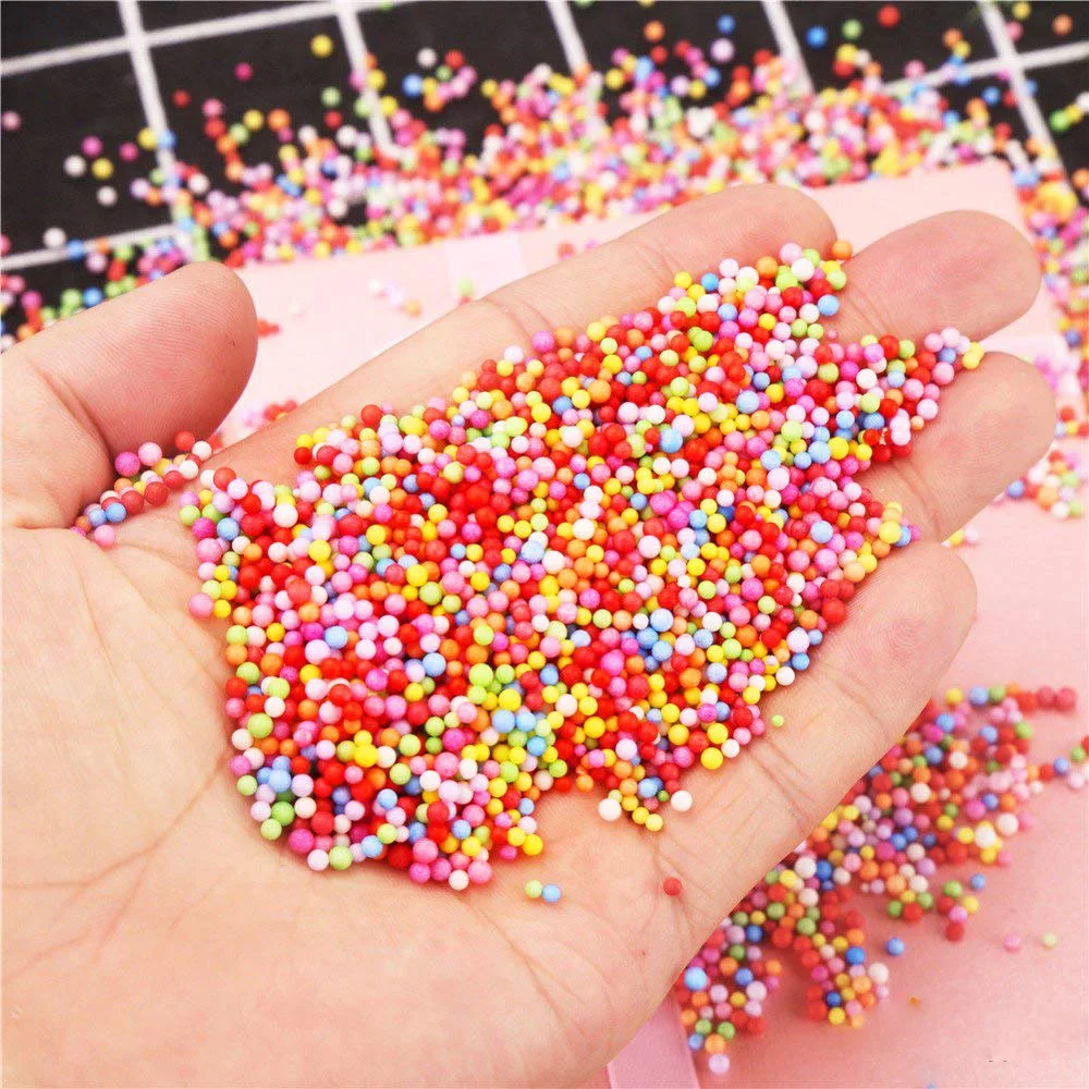 13 шт./упаковка шарики из пенопласта с микро слизью цветные пенопластовые