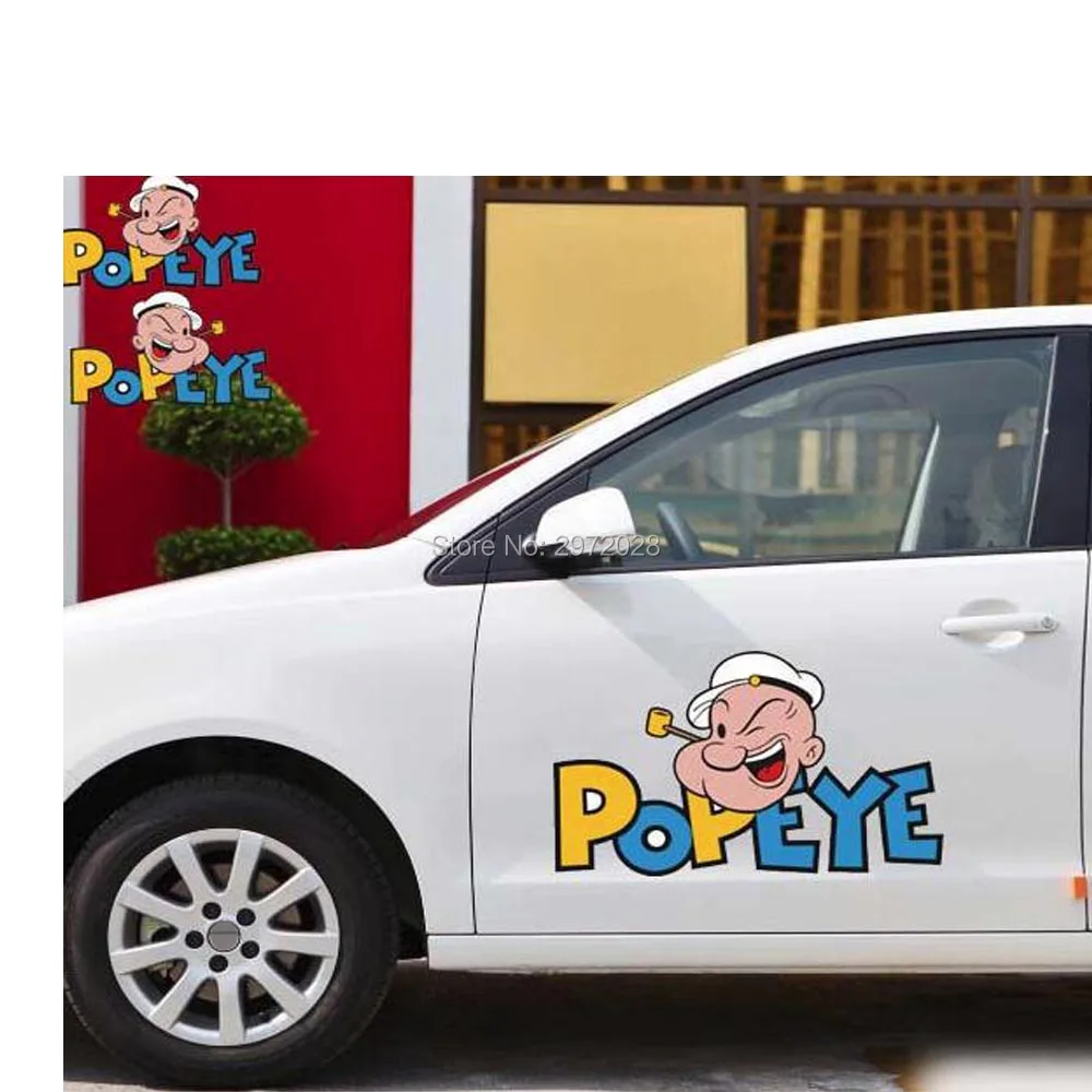 2 х Новый мультфильм стайлинга автомобилей Забавный Popeye Sailor украшение автомобиля