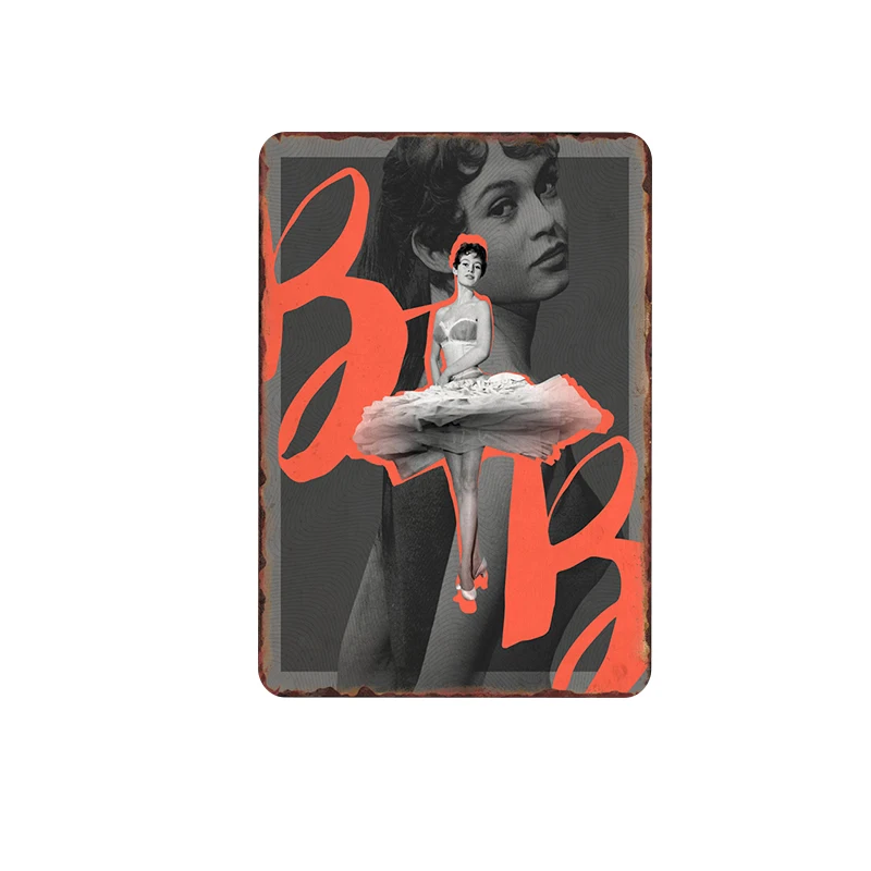 Classic movie poster Chaplin Tin Sign Shabby Chic Vintage Metal Painting Bar Cafe Stickers Art Wall Decor Mixed style | Дом и сад