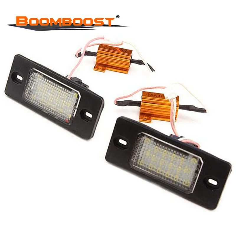 

18Leds License Plate Lights Number Plate Light SMD3528 2PCS For VW Touareg/Passat/Golf 5 5D touring For Porsche Cayenne