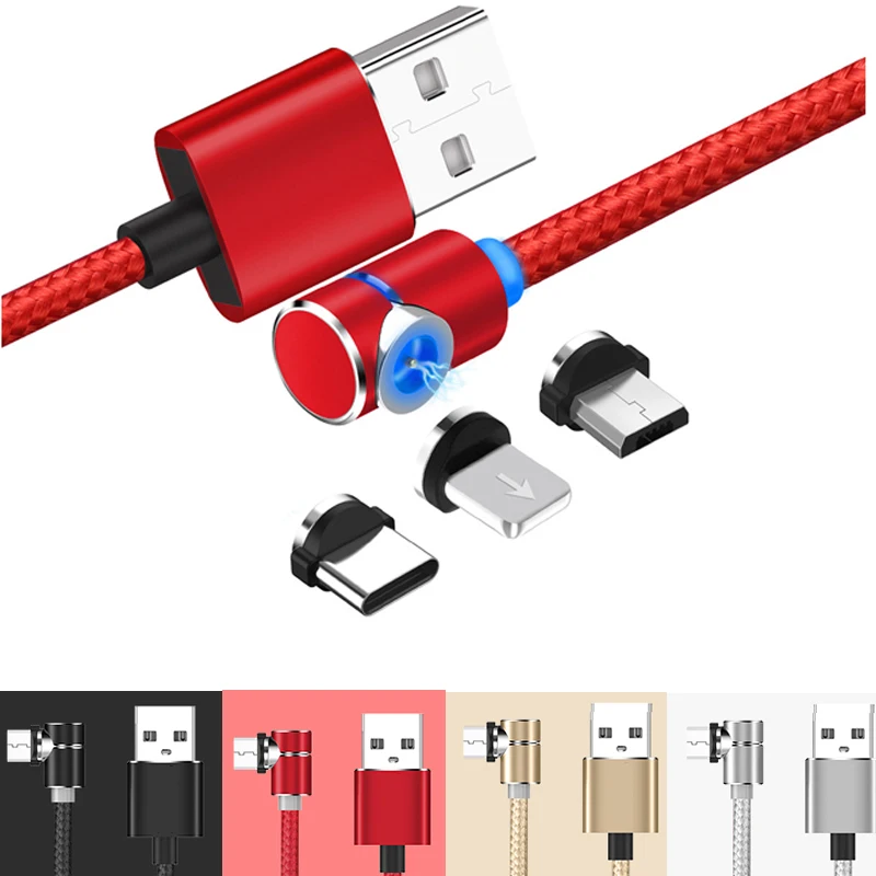 Magnetic USB Charging Cable Micro Type C Lighting with LED Fast Charge For iPhone Android Sumsung Huawei Xiaomi Letv Oppo | Мобильные