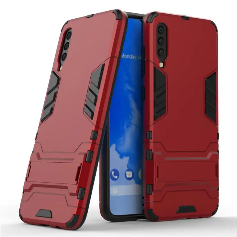Чехол-броня для samsung Galaxy A70 чехол Гибридный чехол-накладка из силикона и ТПУ чехлы
