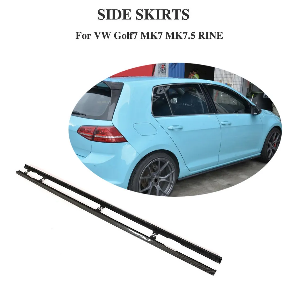 Боковые юбки из углеродного волокна для volksvagen Golf 7 5 R Line 2014 2018 бампер передник