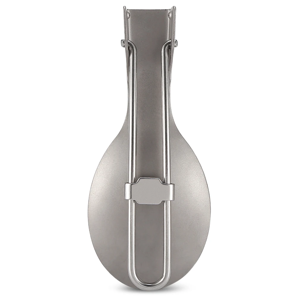 Кит уличная посуда Портативная Складная Титановая Ложка для кемпинга походов