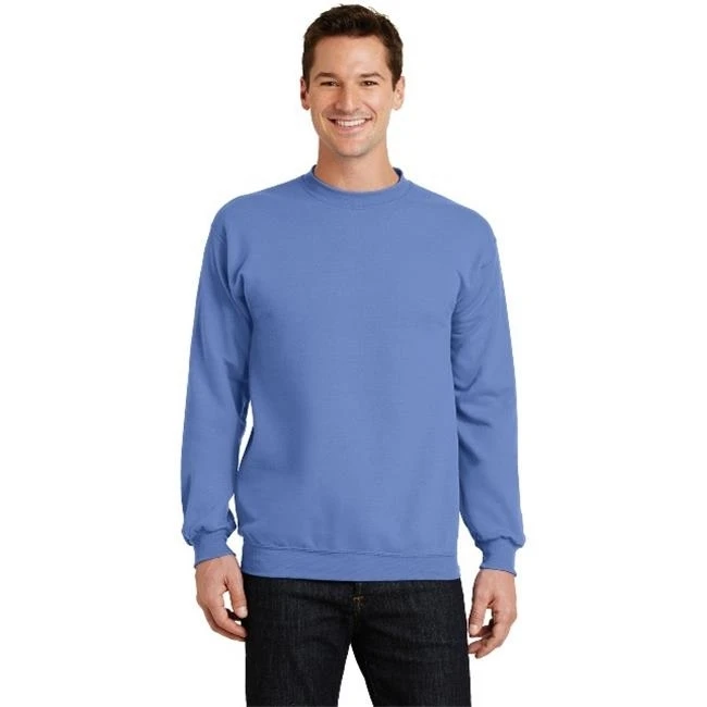 Port &amp Company PC78 Mens Core Fleece Crewneck Sweatshirt Carolina Blue - Small |