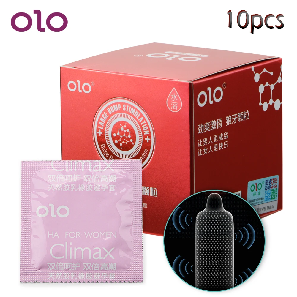 OLO 10Pcs/set Natural Latex Lubricated Condoms Ultra Thin Sex Toys For Men Erotic Delay Ejaculation Adult Products | Красота и